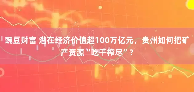 豌豆财富 潜在经济价值超100万亿元，贵州如何把矿产资源“吃干榨尽”？